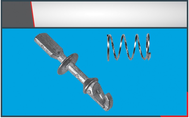 HOOKED DOOR LOCK LOCKING BAR SHORT SET (55mm)